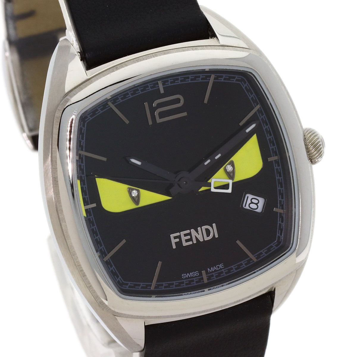 FENDI Bugs monster Watches 22000M Stainless Steel/Leather Ladies