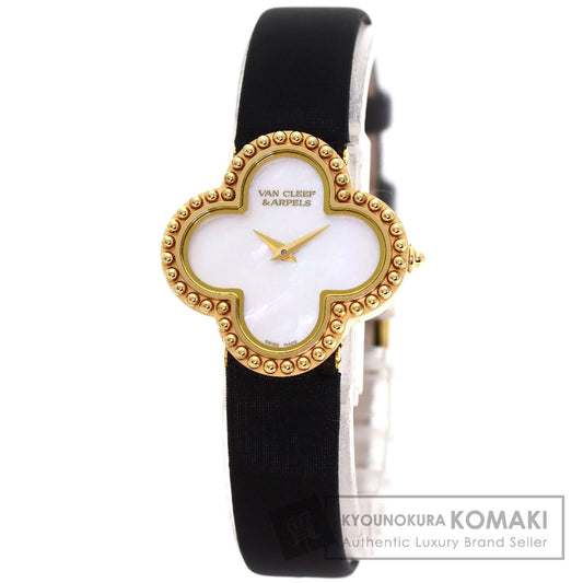 Van Cleef & Arpels Alhambra small model Watches VCARD22000 K18 Yellow Gold/Satin Ladies