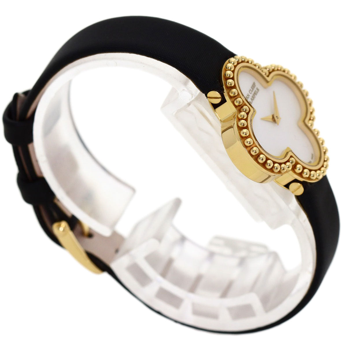 Van Cleef & Arpels Alhambra small model Watches VCARD22000 K18 Yellow Gold/Satin Ladies