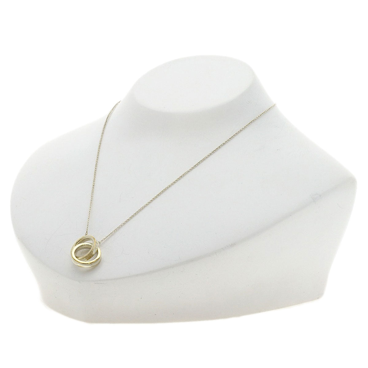 TIFFANY&Co. Interlocking circle Necklace Silver Ladies [Used]