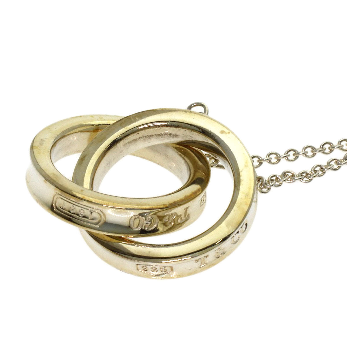 TIFFANY&Co. Interlocking circle Necklace Silver Ladies [Used]