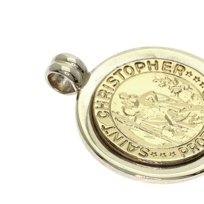 TIFFANY&Co. Saint Christopher Coin Pendant top Silver 18K Yellow GoldLadies [Used]
