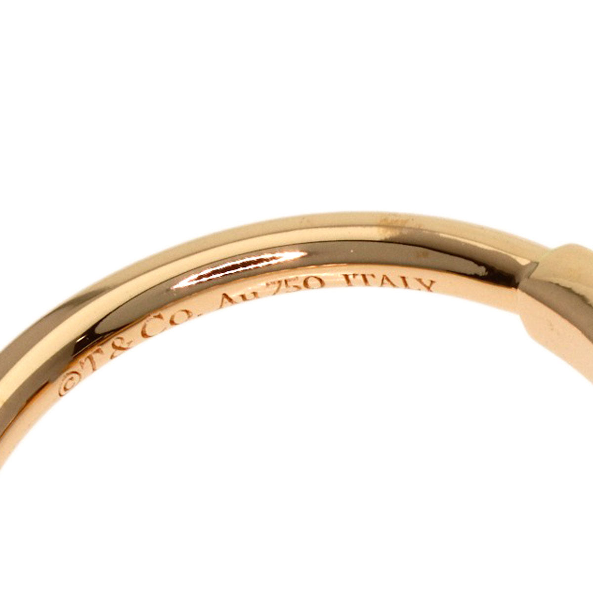TIFFANY&Co. TWire Ring K18 Pink Gold Ladies [Used]