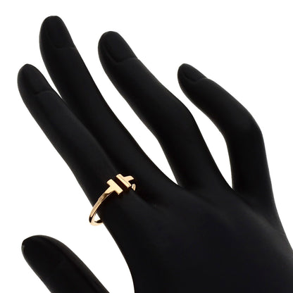 TIFFANY&Co. TWire Ring K18 Pink Gold Ladies [Used]