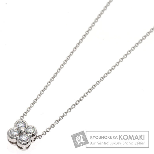 TIFFANY&Co. Bezel set 4P Diamond Necklace Platinum PT950 Ladies [Used]