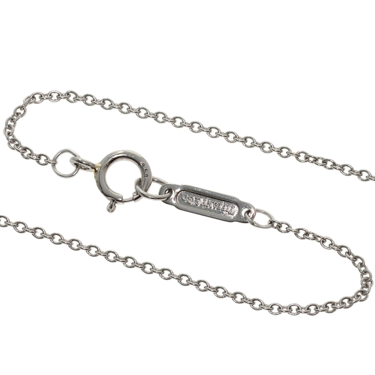 TIFFANY&Co. Bezel set 4P Diamond Necklace Platinum PT950 Ladies [Used]