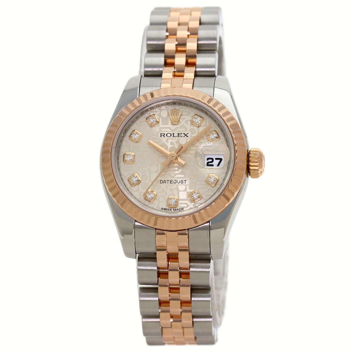 ROLEX DATEJUST 10P Diamond Watches 179171G Stainless Steel/SSxK18PG Ladies