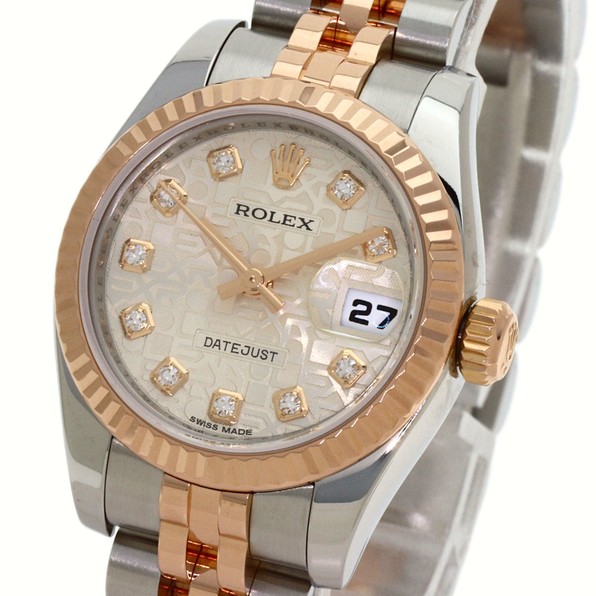 ROLEX DATEJUST 10P Diamond Watches 179171G Stainless Steel/SSxK18PG Ladies