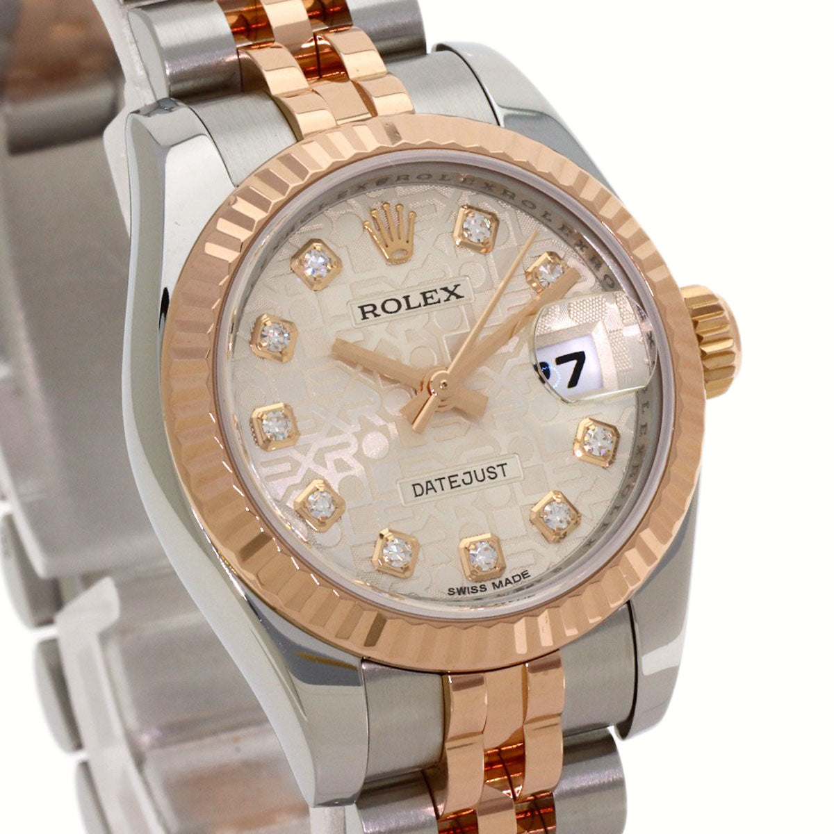 ROLEX DATEJUST 10P Diamond Watches 179171G Stainless Steel/SSxK18PG Ladies