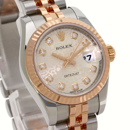 ROLEX DATEJUST 10P Diamond Watches 179171G Stainless Steel/SSxK18PG Ladies