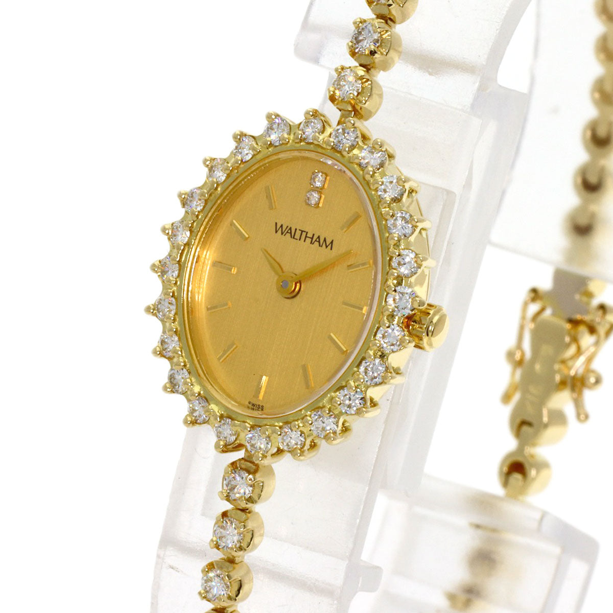 WALTHAM Dress watch diamond Watches 95530.52 K18 Yellow Gold/Diamond Ladies