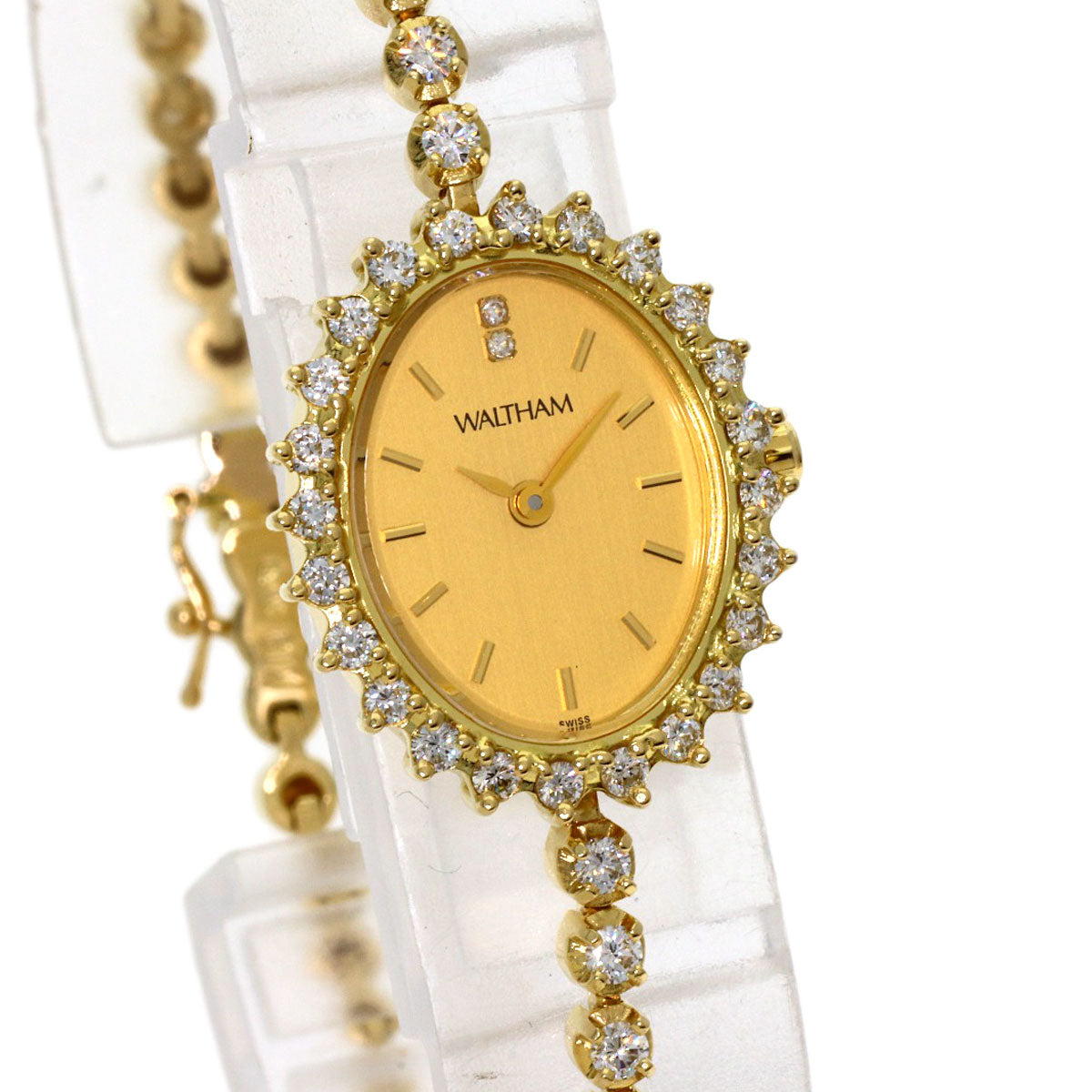 WALTHAM Dress watch diamond Watches 95530.52 K18 Yellow Gold/Diamond Ladies