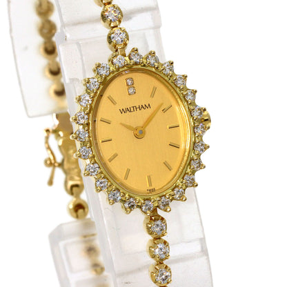 WALTHAM Dress watch diamond Watches 95530.52 K18 Yellow Gold/Diamond Ladies