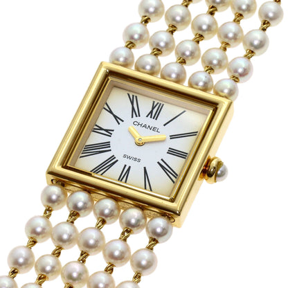 CHANEL Mademoiselle Pearl Pearl Watches H0007 K18 Yellow Gold/Pearl Ladies
