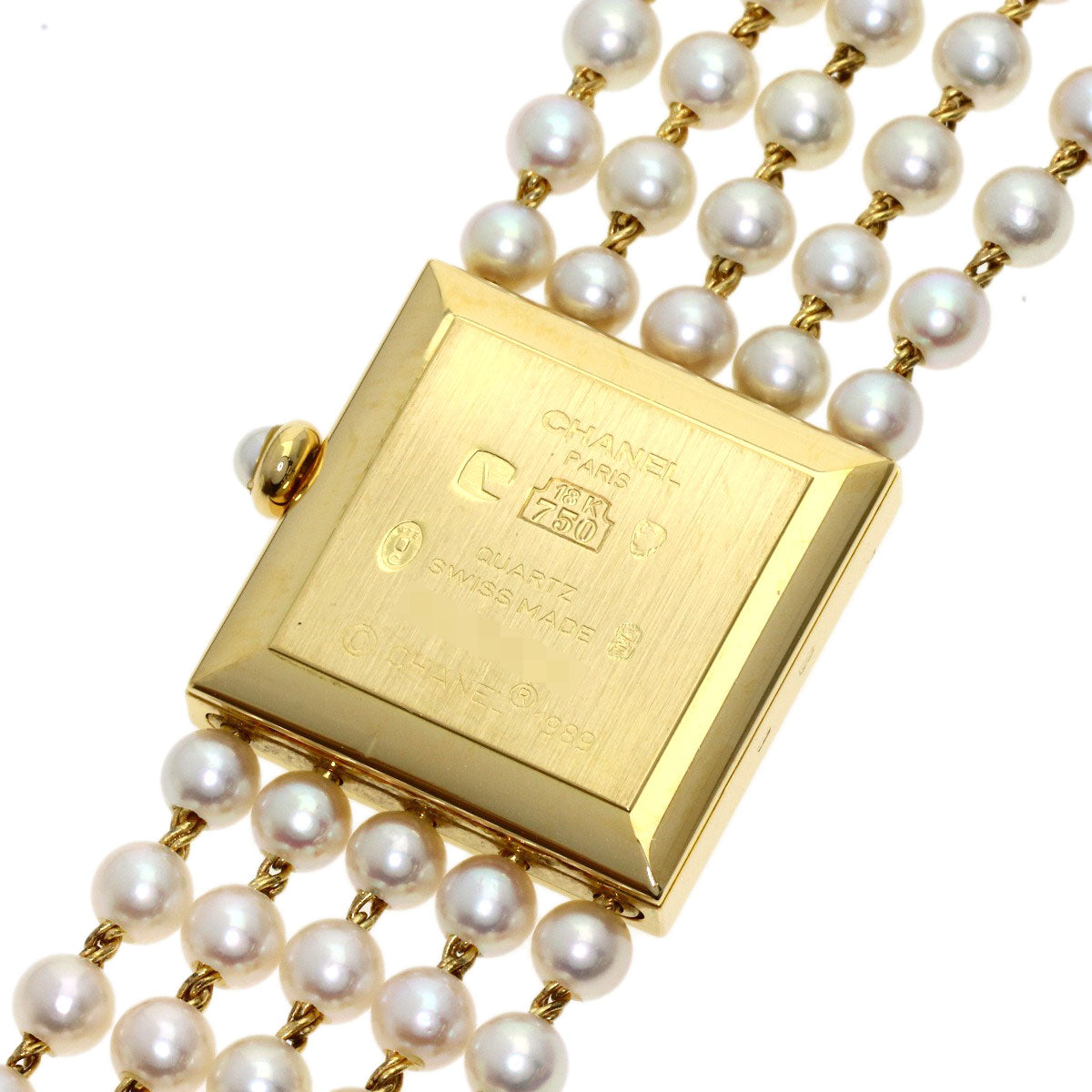 CHANEL Mademoiselle Pearl Pearl Watches H0007 K18 Yellow Gold/Pearl Ladies