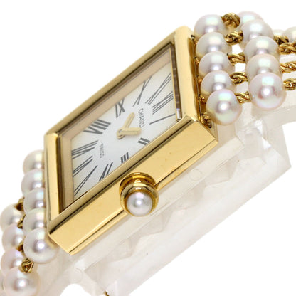 CHANEL Mademoiselle Pearl Pearl Watches H0007 K18 Yellow Gold/Pearl Ladies
