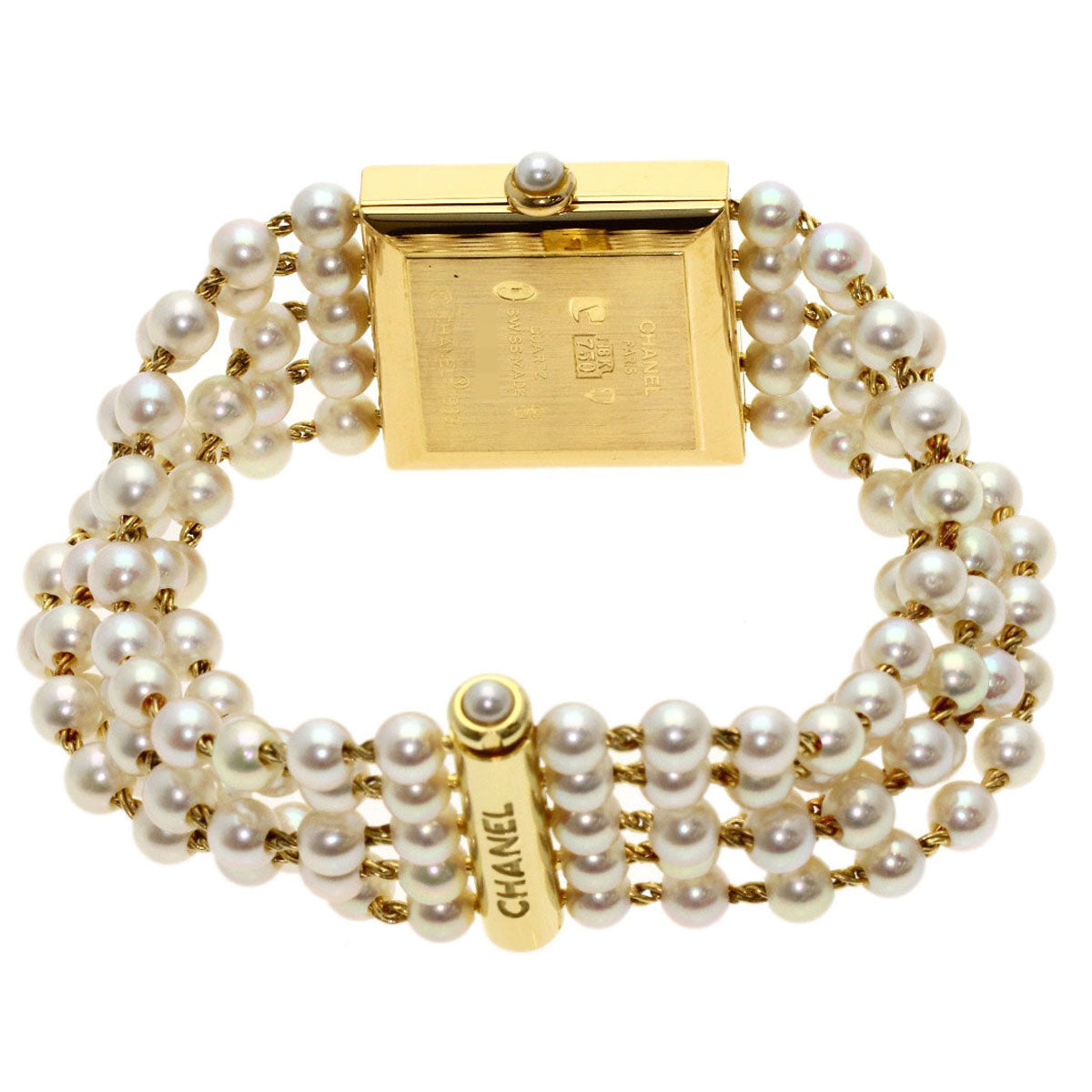 CHANEL Mademoiselle Pearl Pearl Watches H0007 K18 Yellow Gold/Pearl Ladies