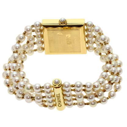 CHANEL Mademoiselle Pearl Pearl Watches H0007 K18 Yellow Gold/Pearl Ladies