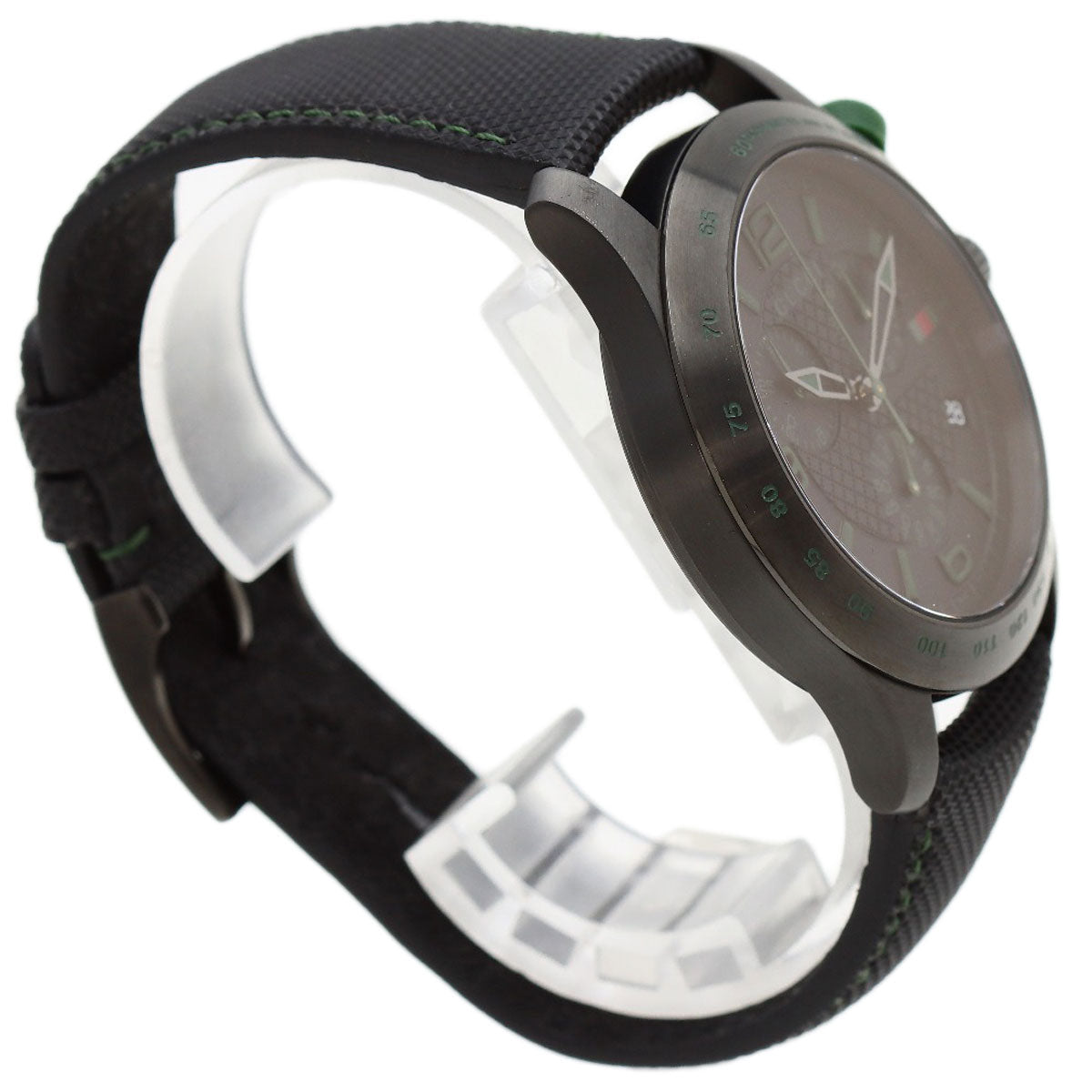 GUCCI G Timeless Chrono Watches YA12625 Stainless Steel/Leather mens