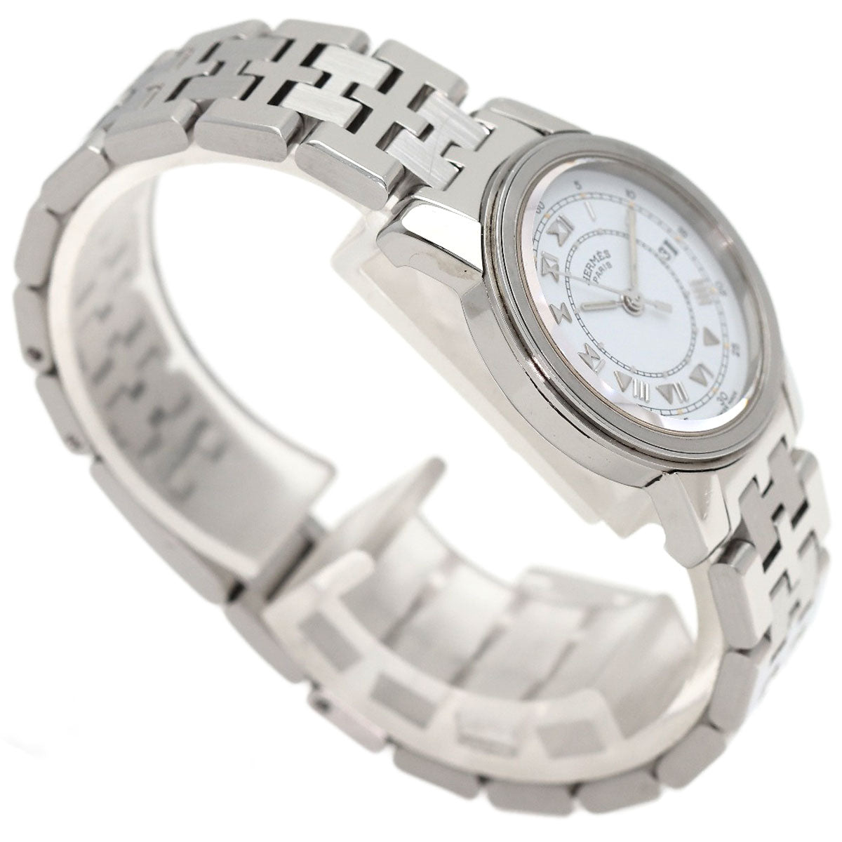 HERMES Carrick Watches Stainless Steel/Stainless Steel Ladies