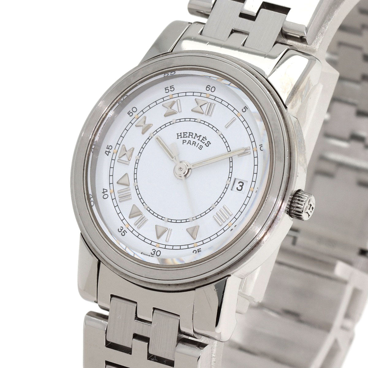 HERMES Carrick Watches Stainless Steel/Stainless Steel Ladies