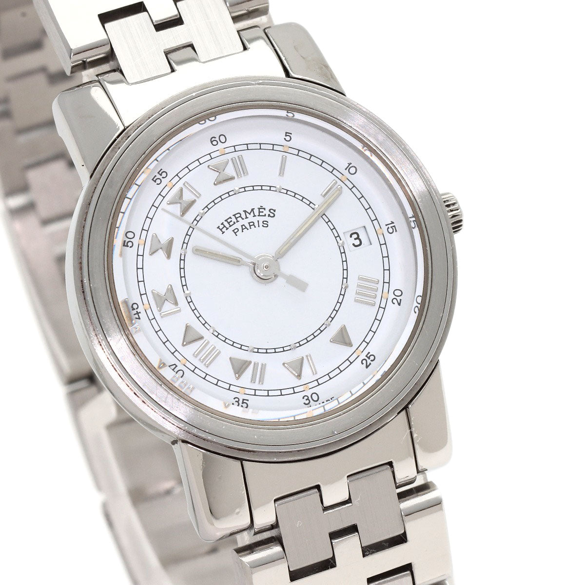 HERMES Carrick Watches Stainless Steel/Stainless Steel Ladies