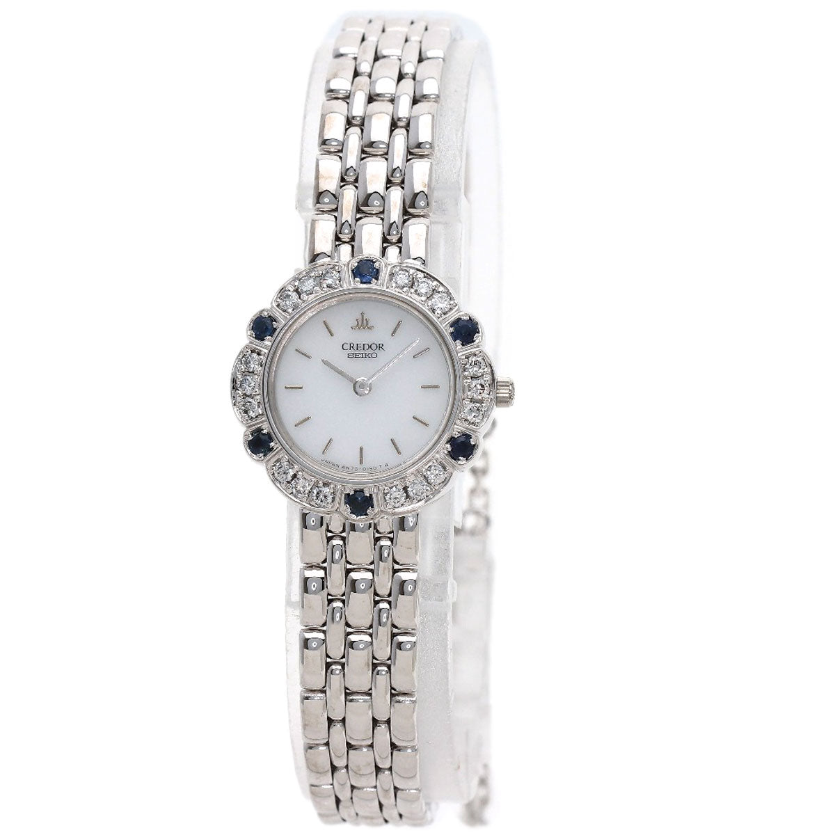 SEIKO CREDOR DiamondBezel Watches 4N70-0190 K18 White Gold/K18 White Gold Ladies