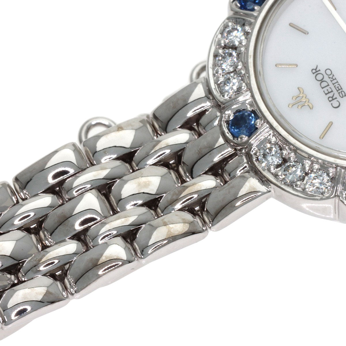 SEIKO CREDOR DiamondBezel Watches 4N70-0190 K18 White Gold/K18 White Gold Ladies