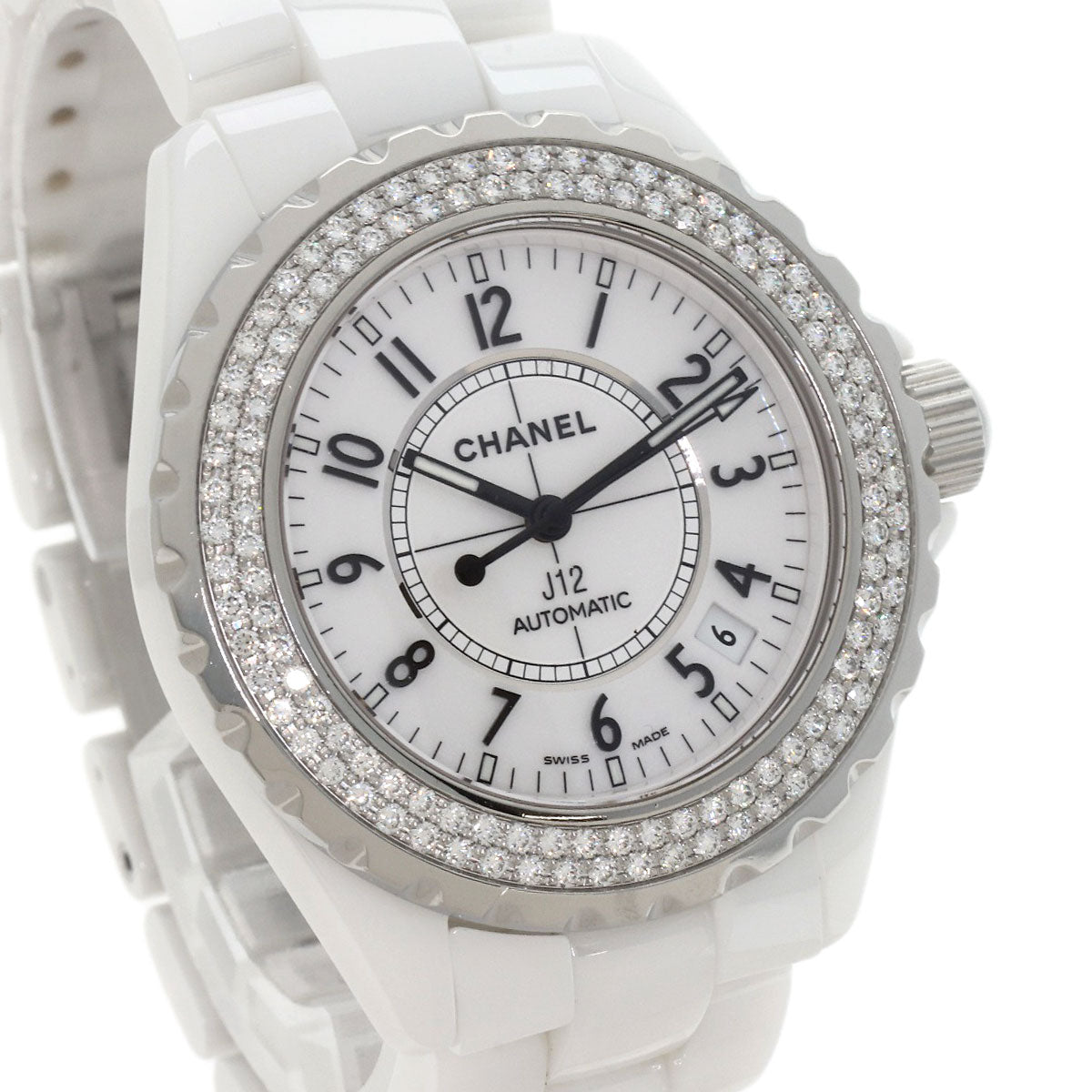CHANEL J12 1.5" DiamondBezel Watches H0969 Ceramic/Ceramic mens