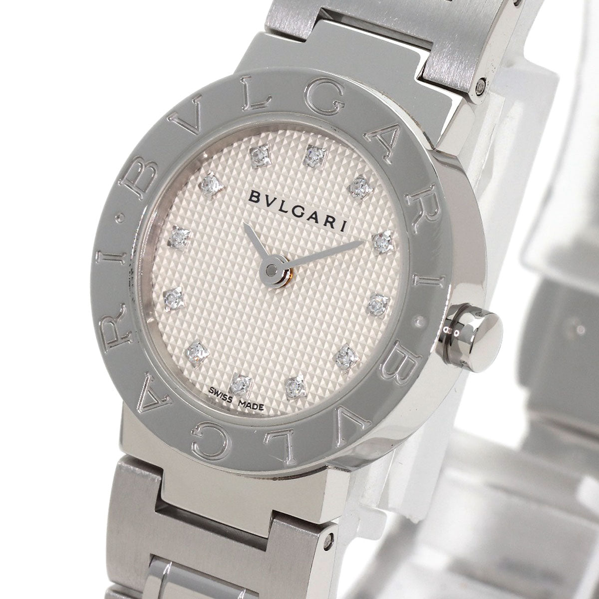 BVLGARI BVLGARI BVLGARI 12P Diamond Watches BB23WSS/12N Stainless Steel/Stainless Steel Ladies