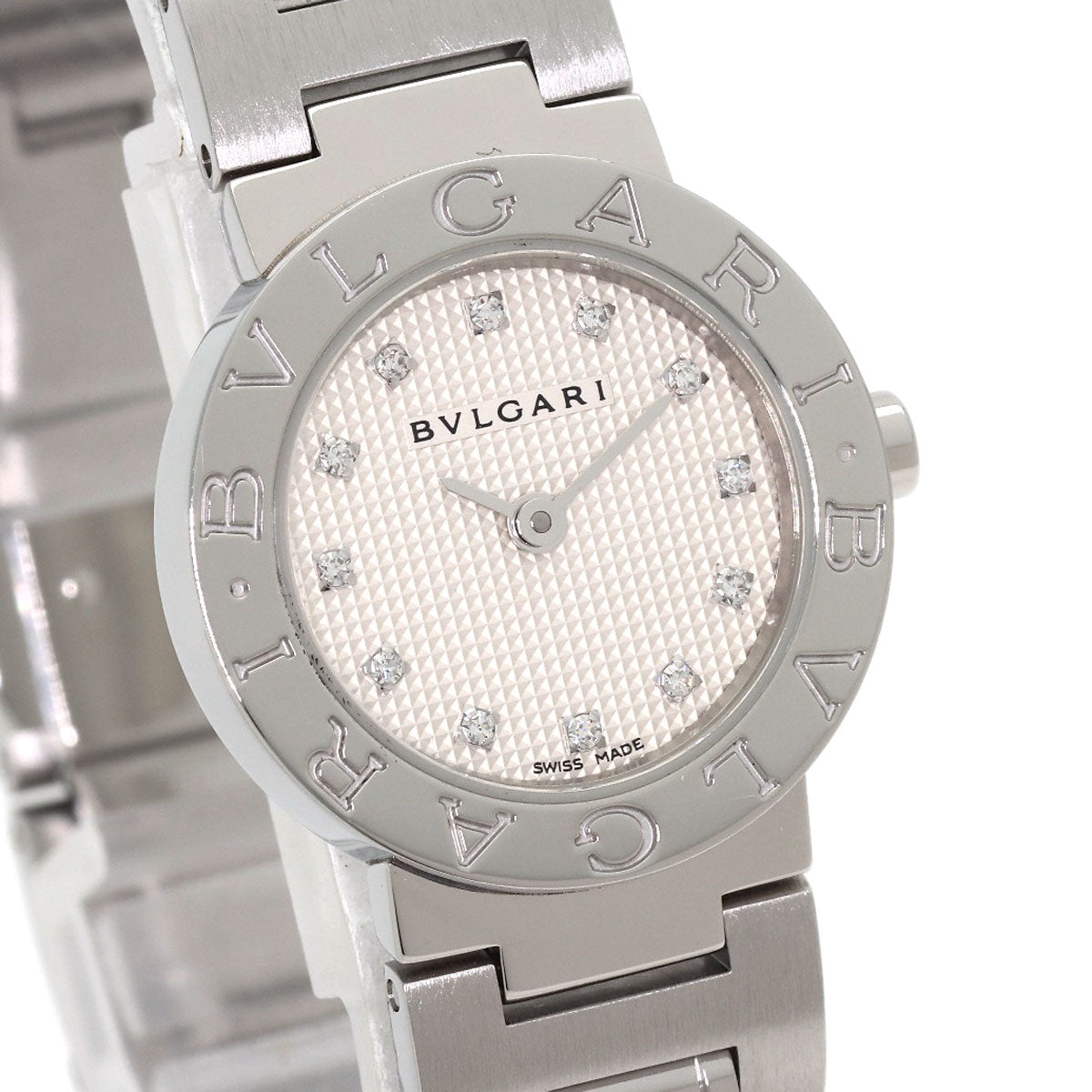 BVLGARI BVLGARI BVLGARI 12P Diamond Watches BB23WSS/12N Stainless Steel/Stainless Steel Ladies