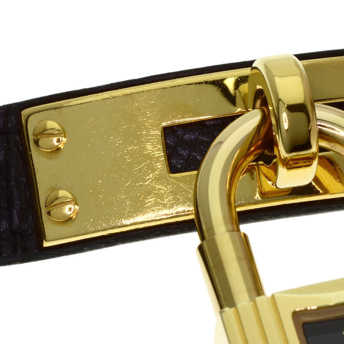 HERMES Kelly watch Watches Gold Plated/Leather Ladies