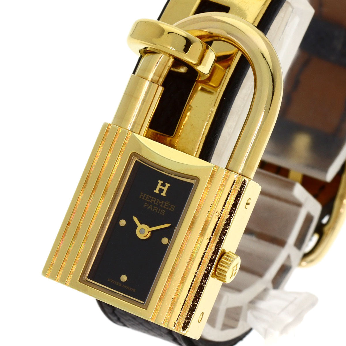 HERMES Kelly watch Watches Gold Plated/Leather Ladies