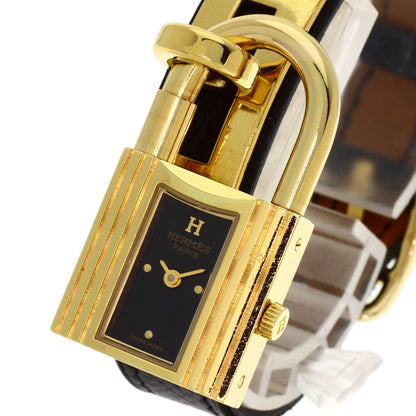 HERMES Kelly watch Watches Gold Plated/Leather Ladies