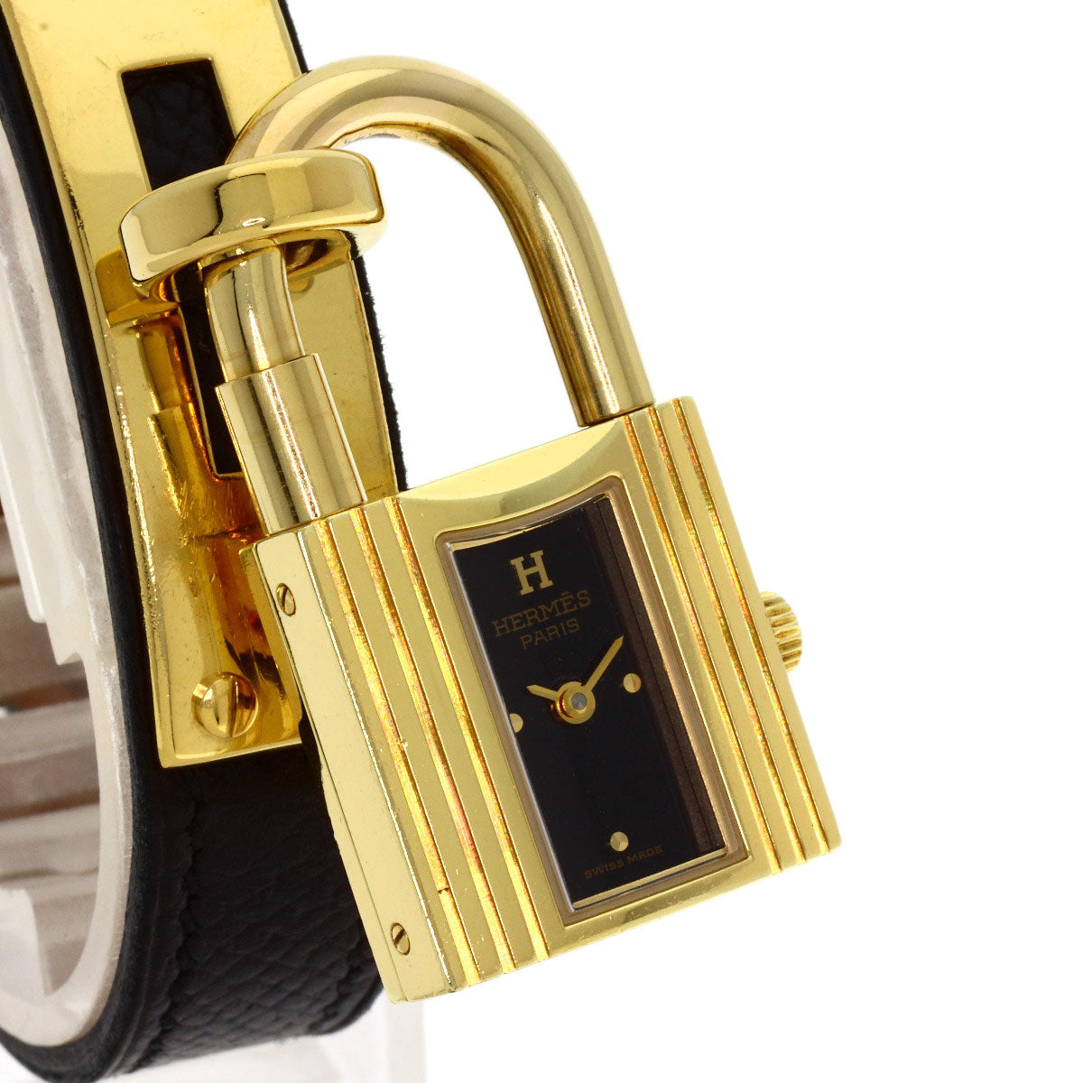 HERMES Kelly watch Watches Gold Plated/Leather Ladies