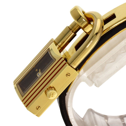 HERMES Kelly watch Watches Gold Plated/Leather Ladies