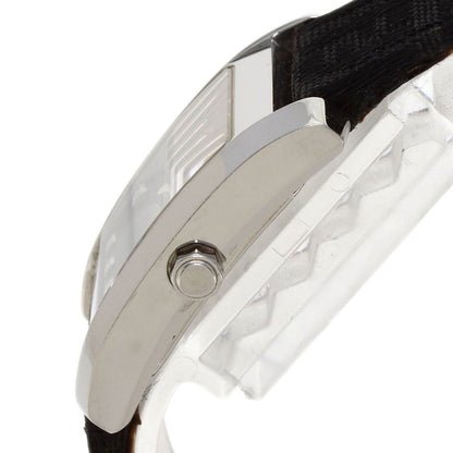 FENDI Square Face 12P Diamond Watches 7000L Stainless Steel/Leather Ladies