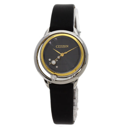 CITIZEN 5P Diamond Watches B036-S112052 Stainless Steel/Leather Ladies