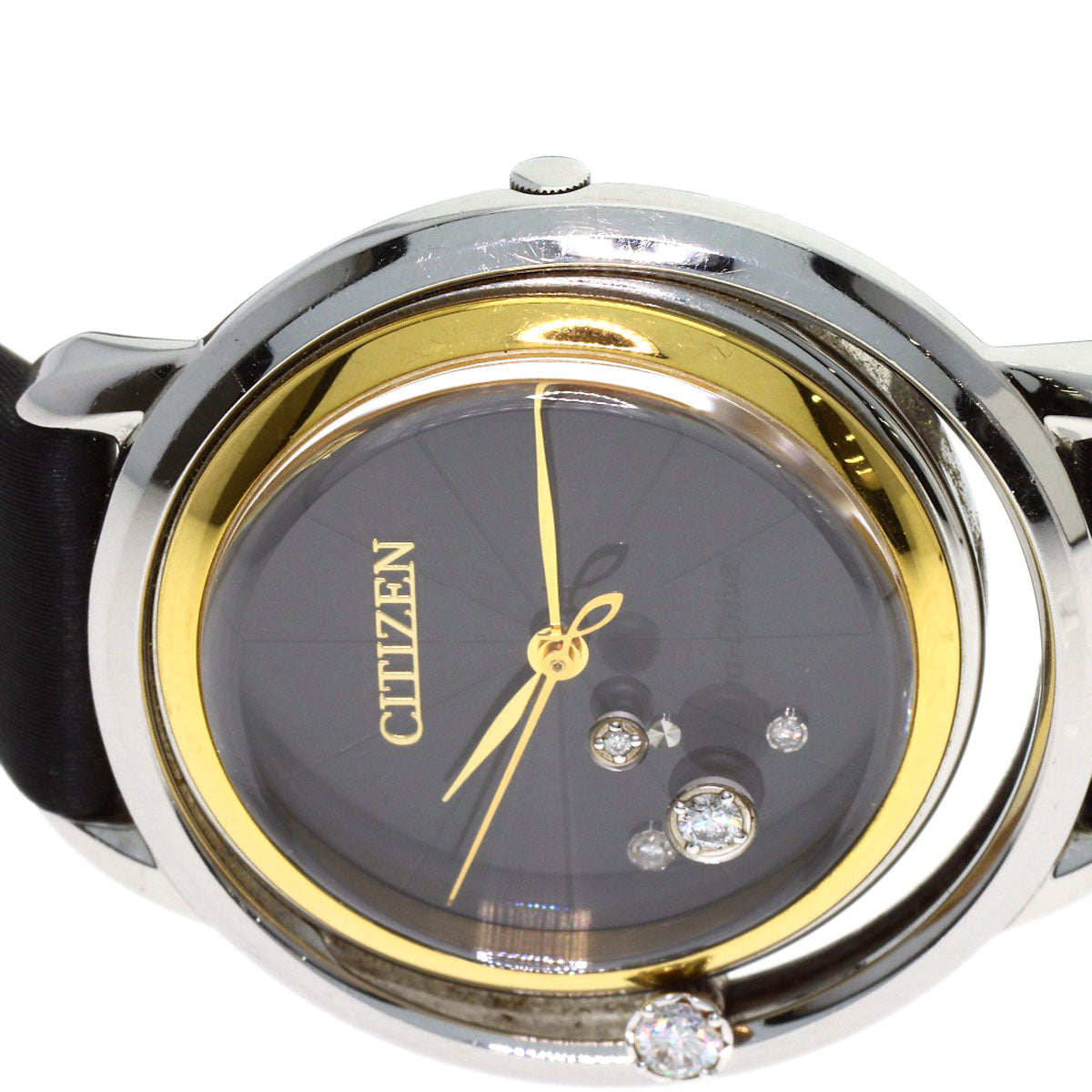 CITIZEN 5P Diamond Watches B036-S112052 Stainless Steel/Leather Ladies
