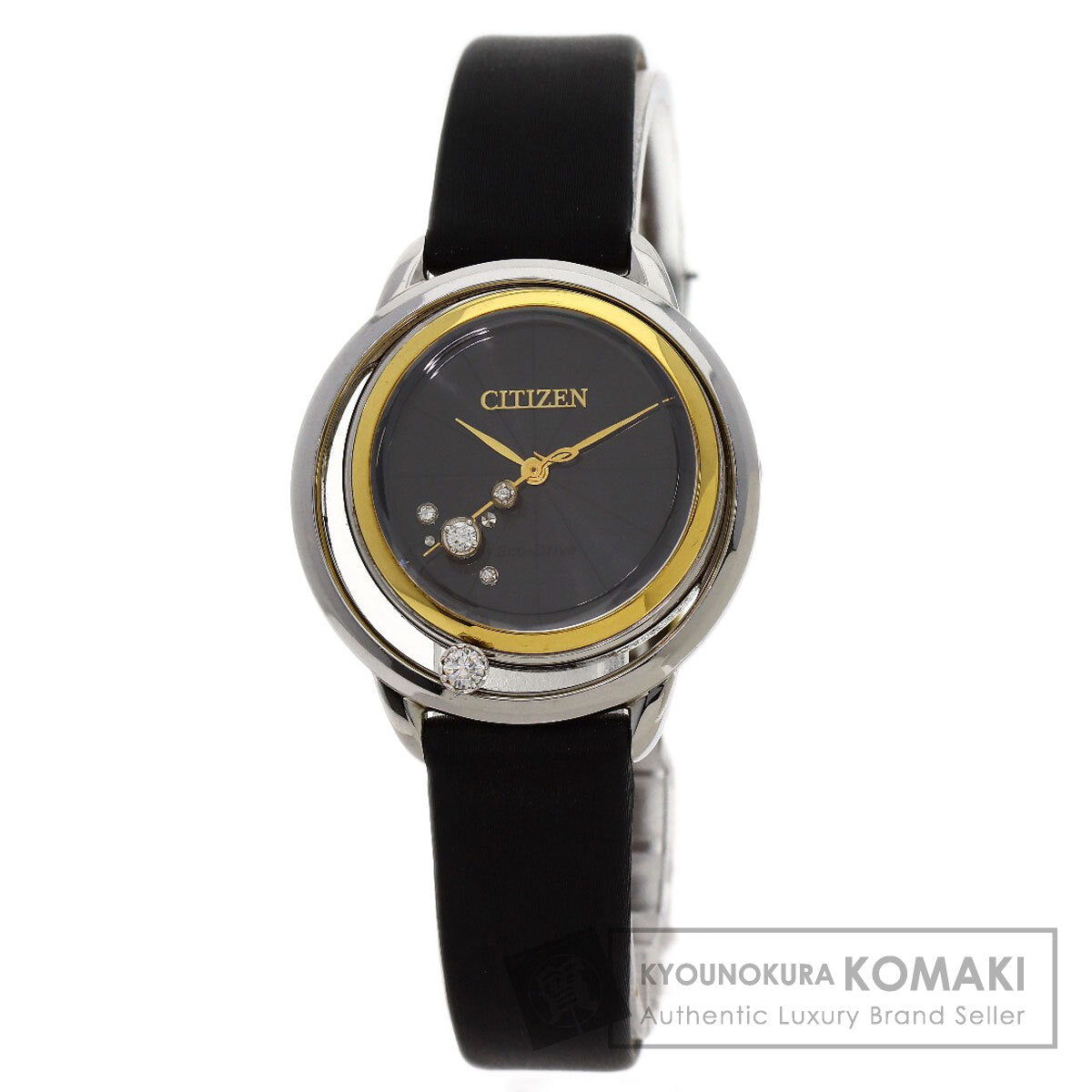 CITIZEN 5P Diamond Watches B036-S112052 Stainless Steel/Leather Ladies