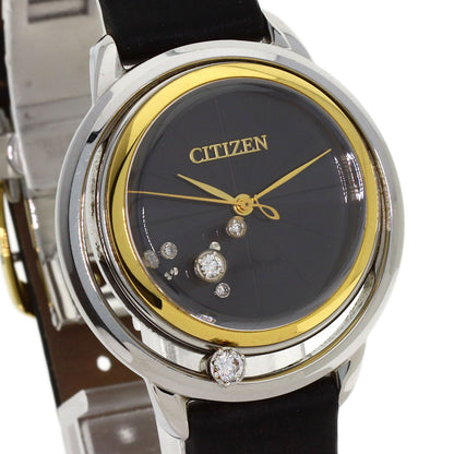CITIZEN 5P Diamond Watches B036-S112052 Stainless Steel/Leather Ladies