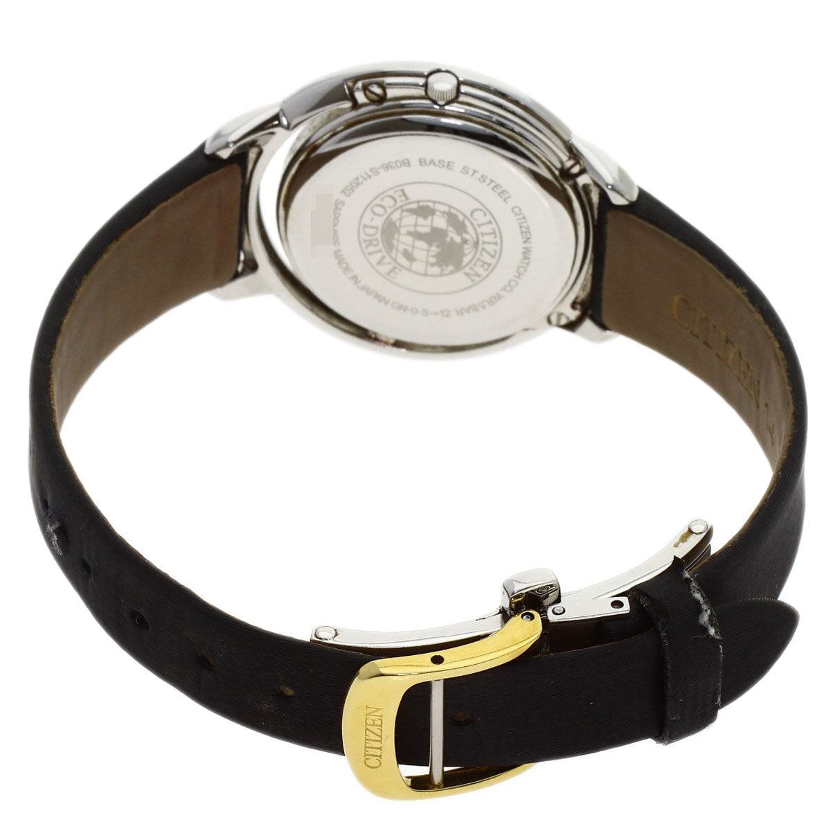 CITIZEN 5P Diamond Watches B036-S112052 Stainless Steel/Leather Ladies