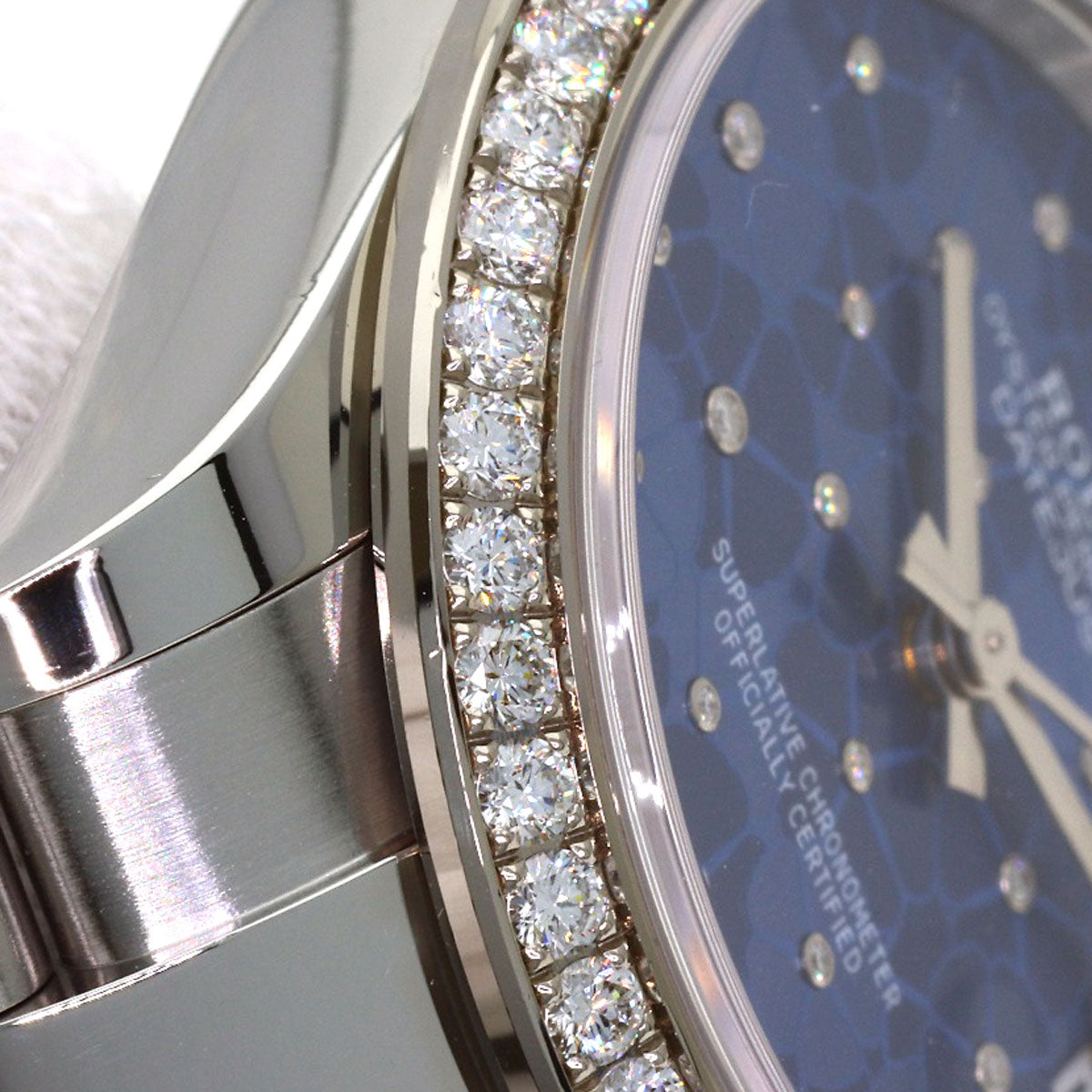 ROLEX Datejust 31 Blue Floral Diamond Bezel Watches 278384RBR Stainless Steel/SSxK18WG Ladies
