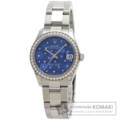 ROLEX Datejust 31 Blue Floral Diamond Bezel Watches 278384RBR Stainless Steel/SSxK18WG Ladies