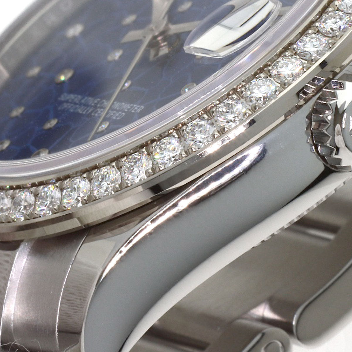ROLEX Datejust 31 Blue Floral Diamond Bezel Watches 278384RBR Stainless Steel/SSxK18WG Ladies