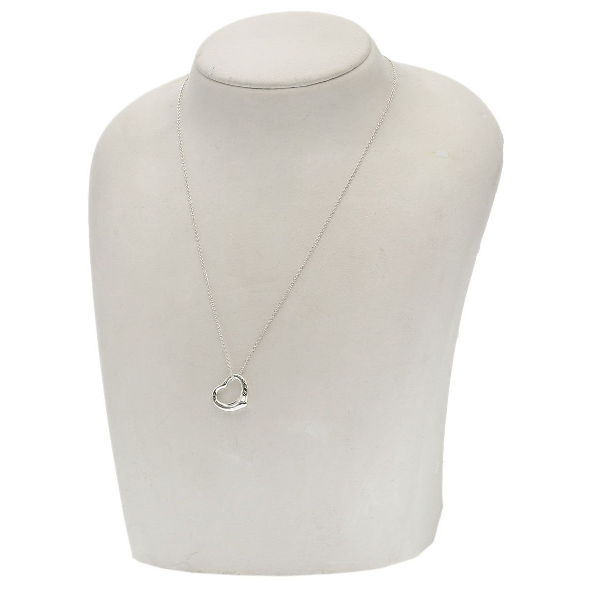TIFFANY&Co. Open heart Necklace Silver Ladies [Used]
