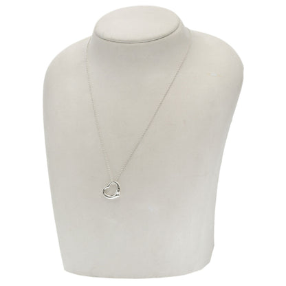 TIFFANY&Co. Open heart Necklace Silver Ladies [Used]