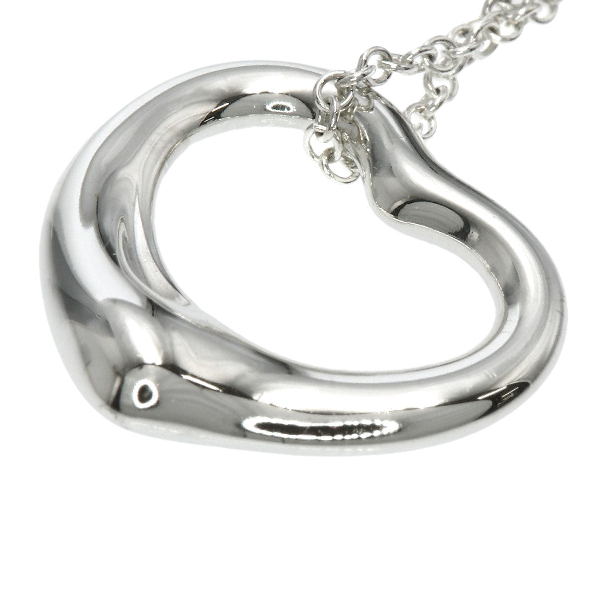TIFFANY&Co. Open heart Necklace Silver Ladies [Used]