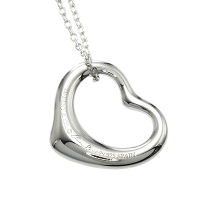TIFFANY&Co. Open heart Necklace Silver Ladies [Used]