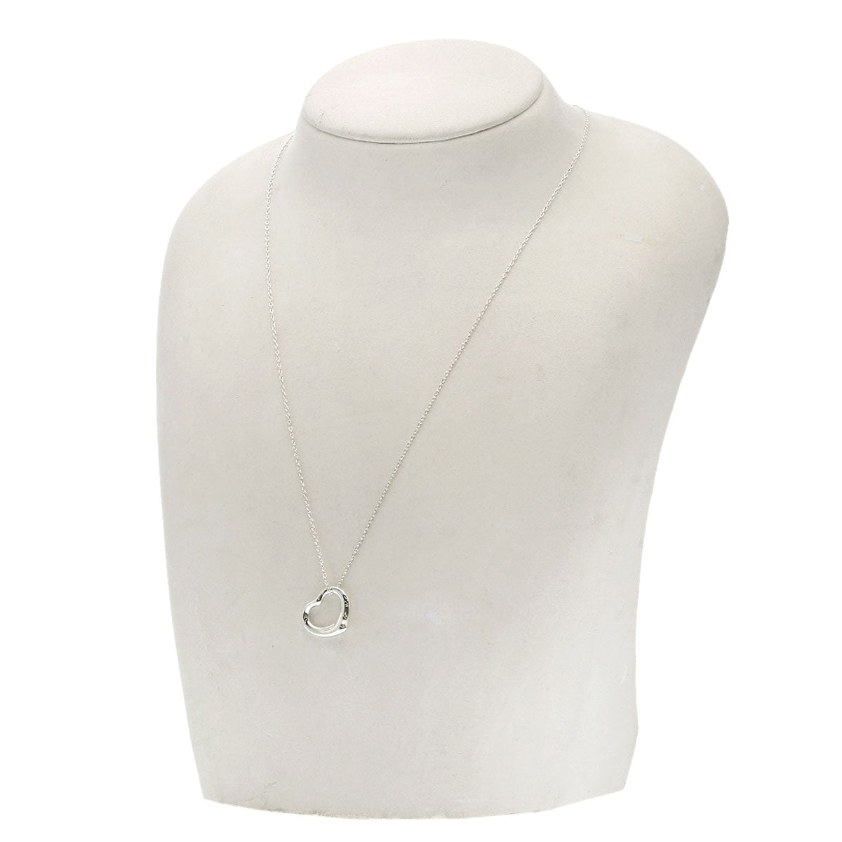TIFFANY&Co. Open heart Necklace Silver Ladies [Used]